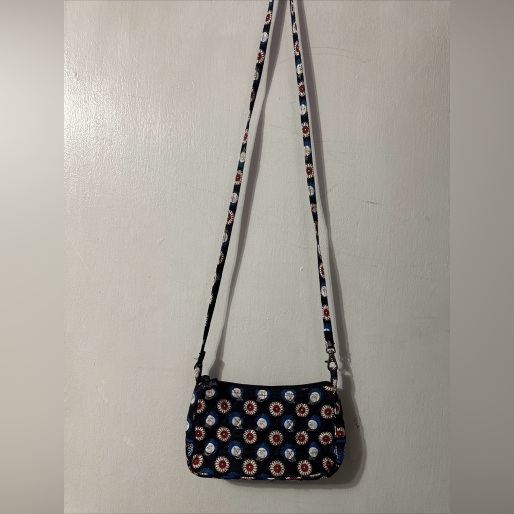 Vera Bradley Small Crossbody Zip Up Bag Purse Night Owl Pattern